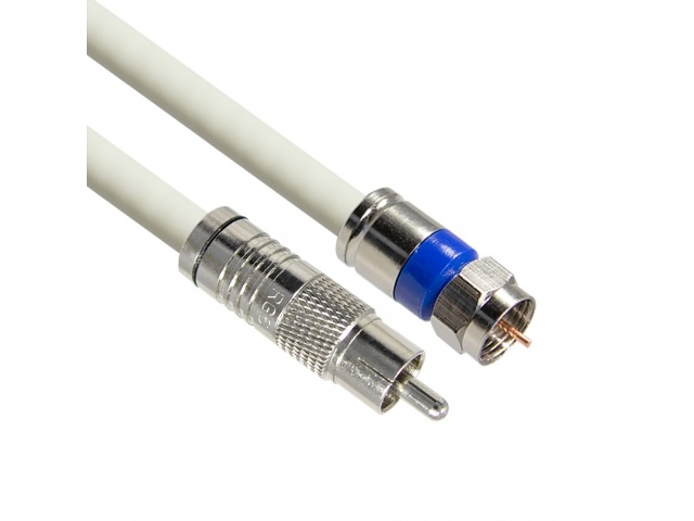 Mach Link Premium RCA TO RF 5C Coaxial Cable White 15m- CP-1167