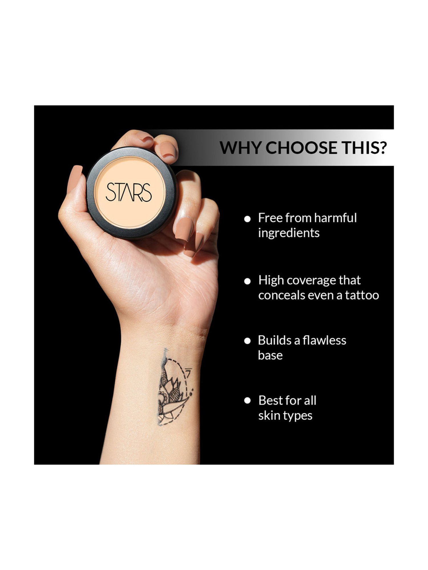 Stars Cosmetics Matte Finish Derma Face Make Up Foundation D4 - 8 gm