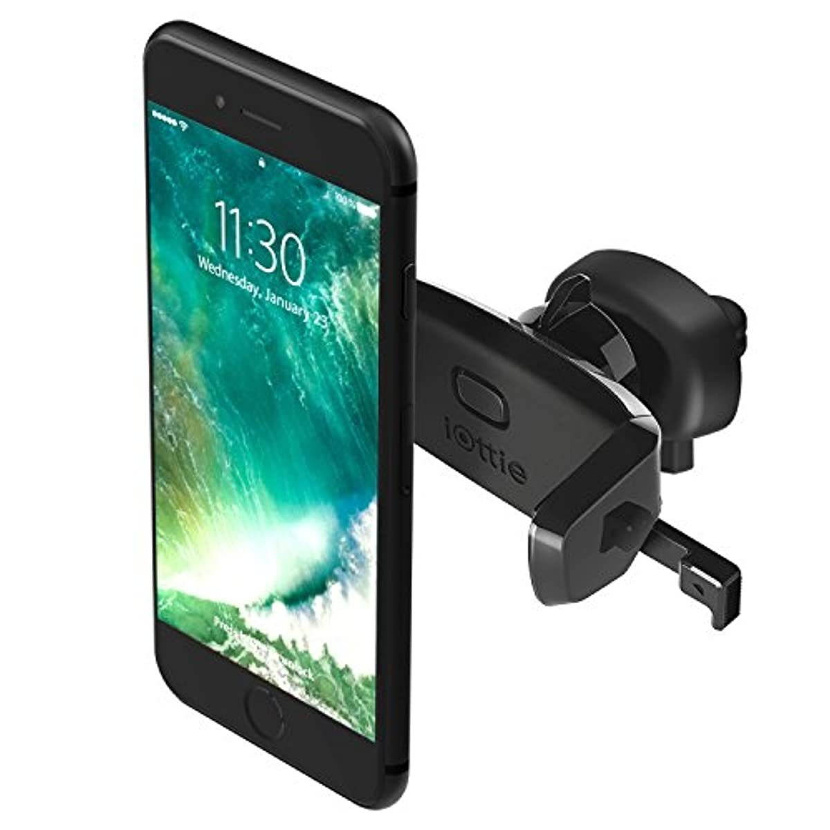 iOttie Easy One Touch Mini Air Vent Car Mount Holder Cradle for iPhone Xs Max R 8 Plus 7 Samsung Galaxy S10 E S9 S8 Plus Edge, Note 9 & Other Smartphone