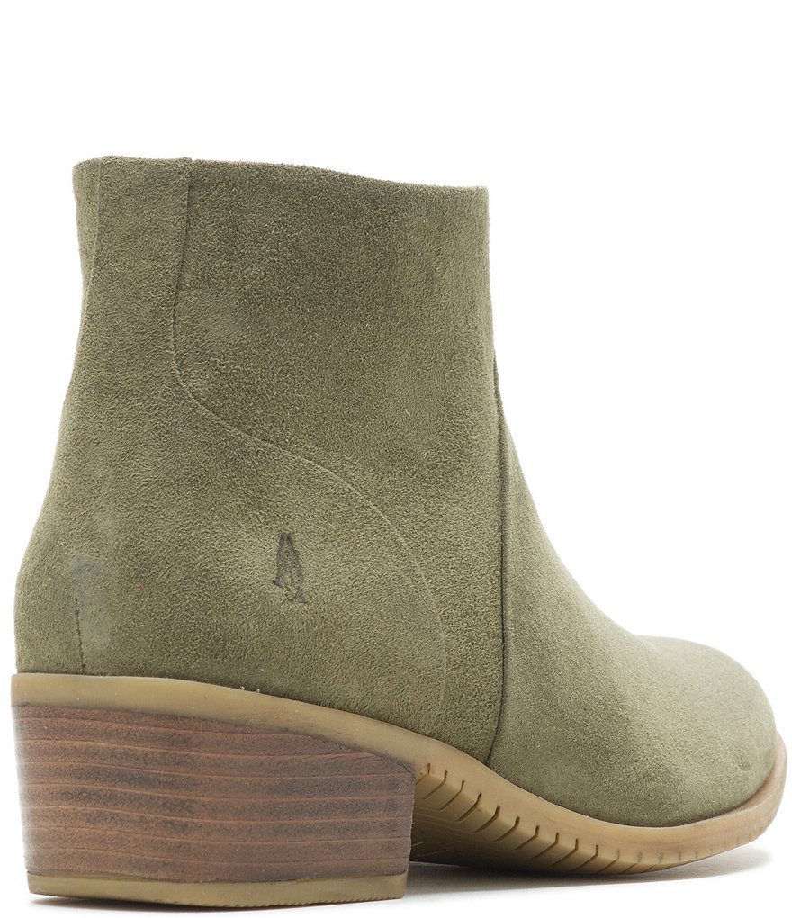 Hush Puppies Sienna Suede Block Heel Booties