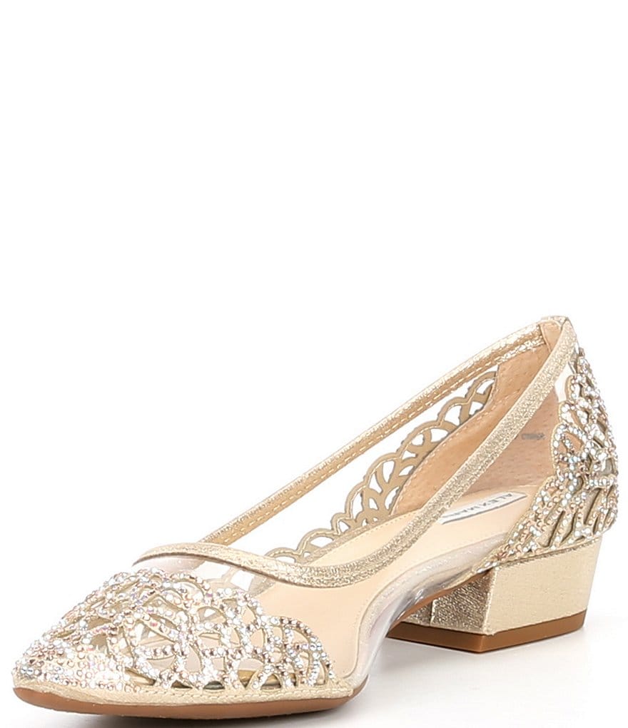 Pelle Moda Berlin Glitter Ankle Strap Pumps