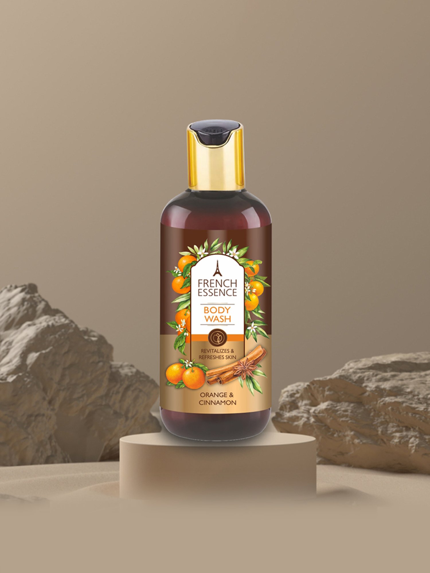 French Essence Orange & Cinnamon and Oud & Green Tea Body Wash - Pack of 2