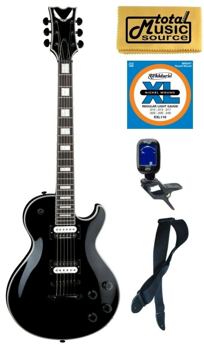 Dean TB SEL CBK Thoroughbred Select Electric Guitar, Classic Black, Bundle