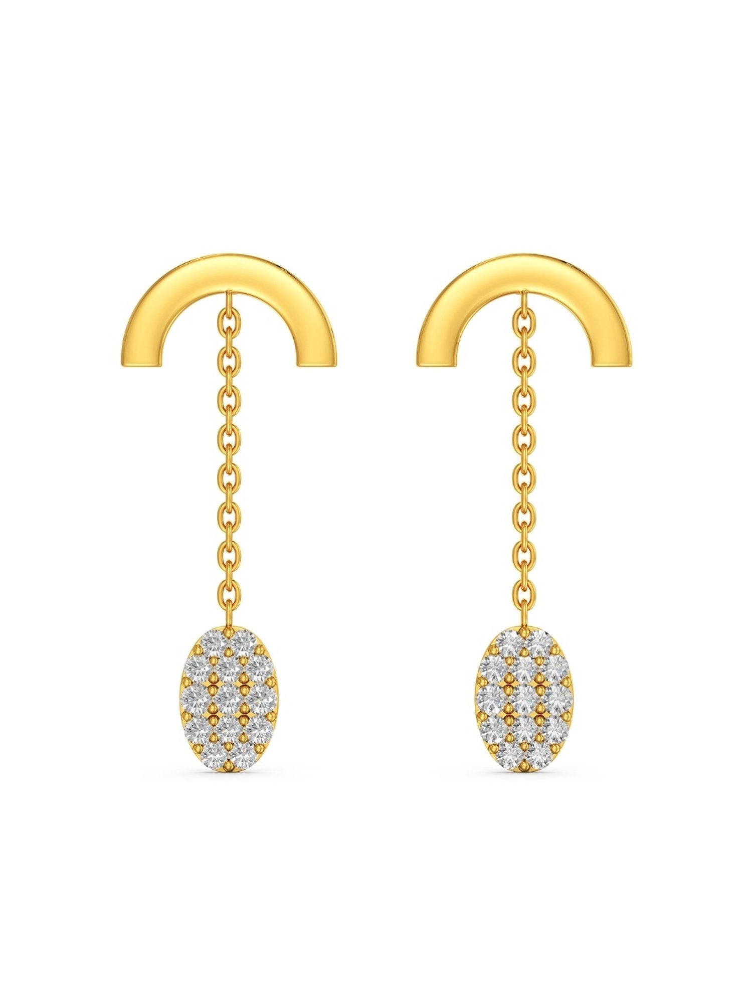 Joyalukkas 22k Gold Effulged Drop Earrings for Women