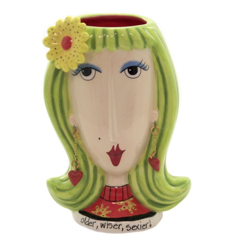 Tabletop 5.75" Daisy Lady Vase Makeup Cosmetic Beauty Mark Cosmos Gifts Corp.  -  Decorative Vases