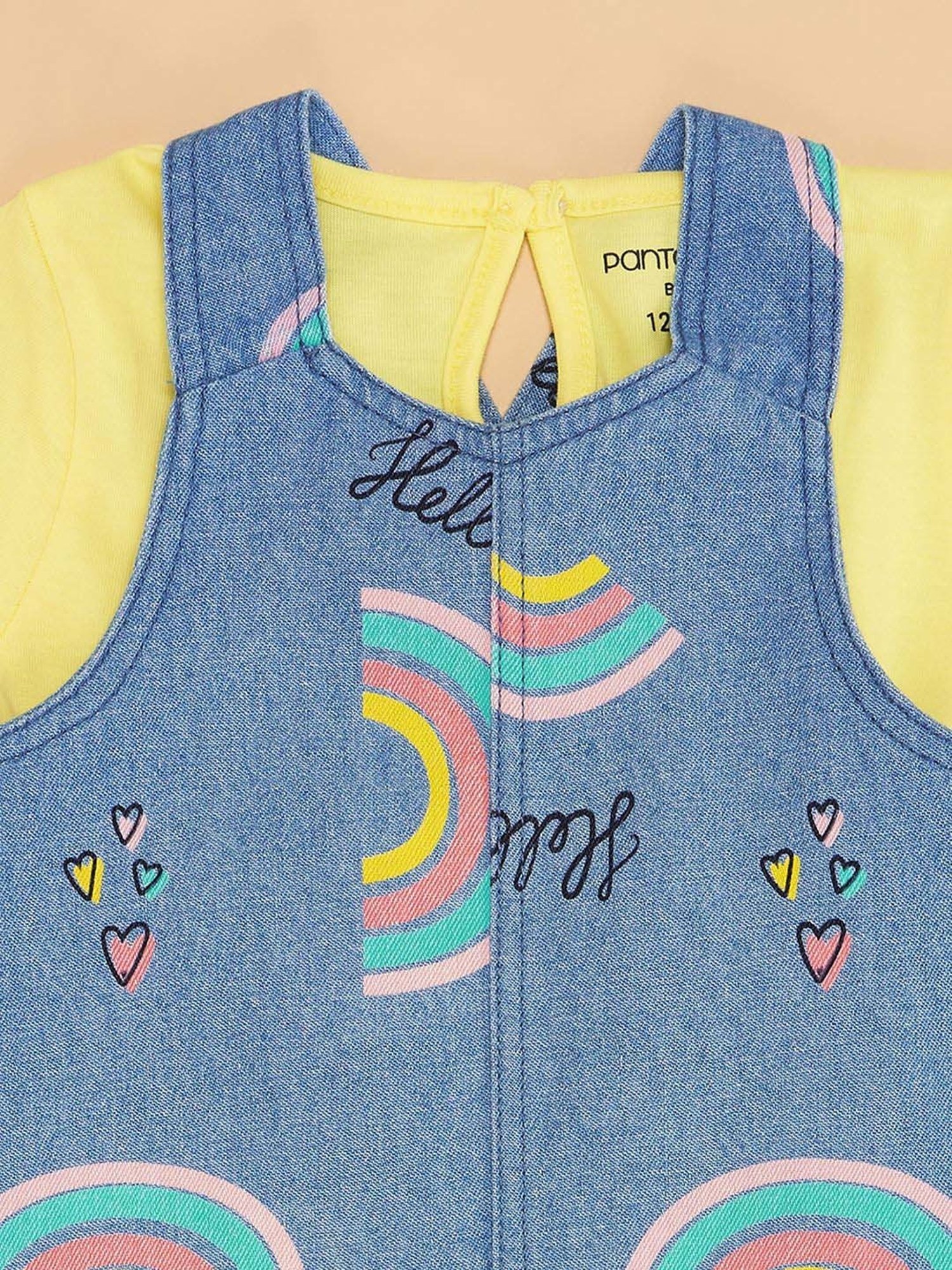 Mothercare Kids White & Yellow Cotton Printed Top Set