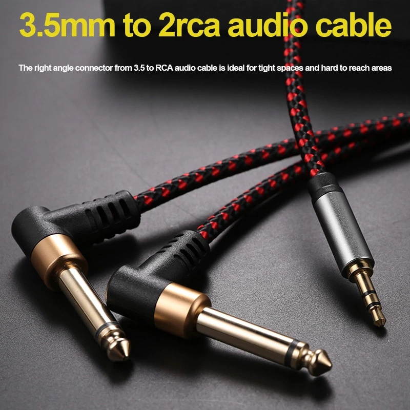 AU111 6 Feet Premium Audio Extension Cable Nylon Braided 35mm TRRS 4 Poles Jack Male to Female