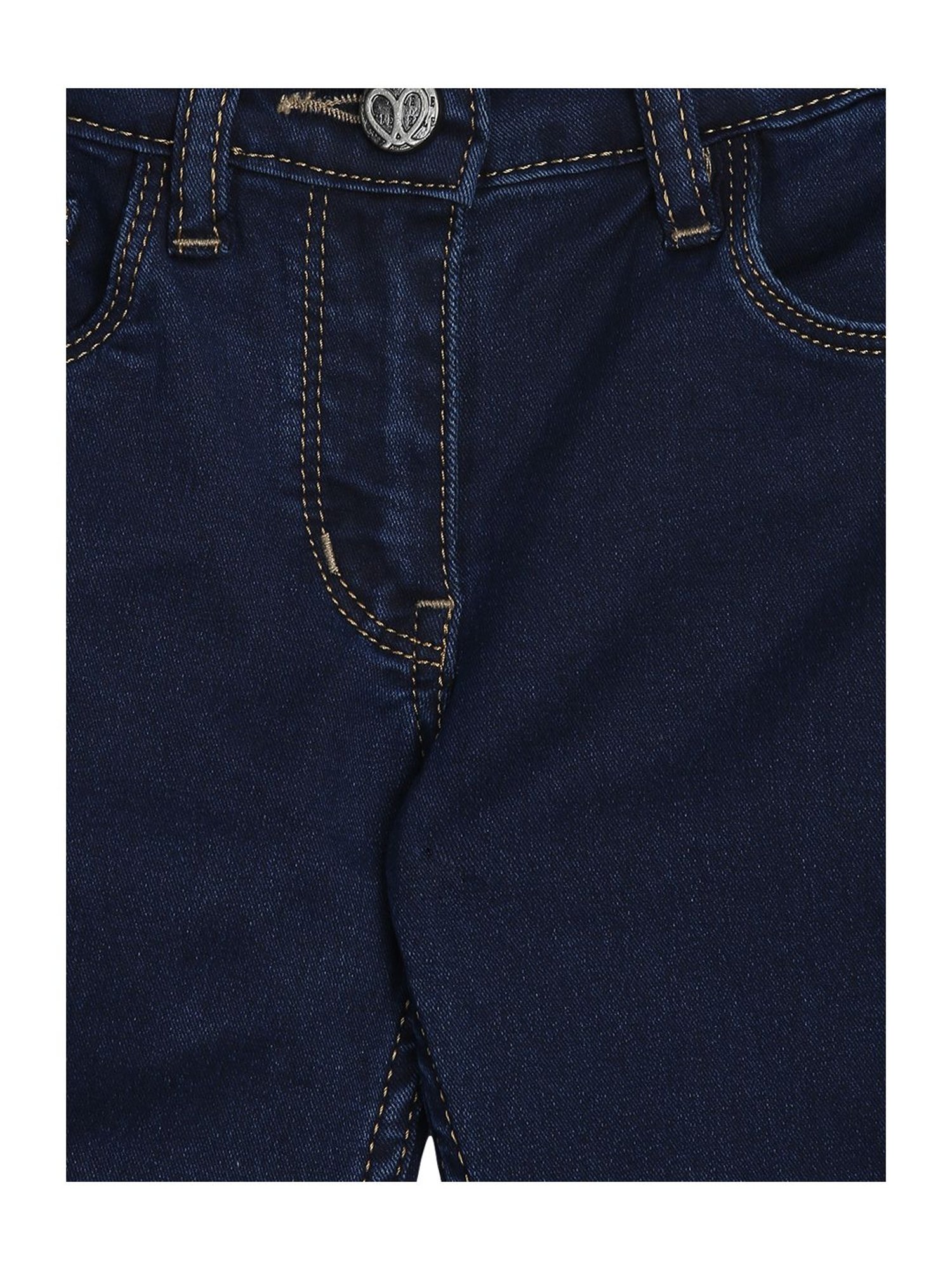 GJ baby Girls Blue Washed Jeans