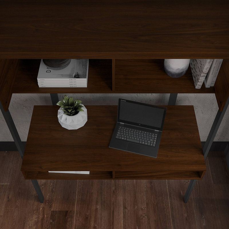 Small Architect Computer Desk with Hutch Modern Walnut - Bush Furniture