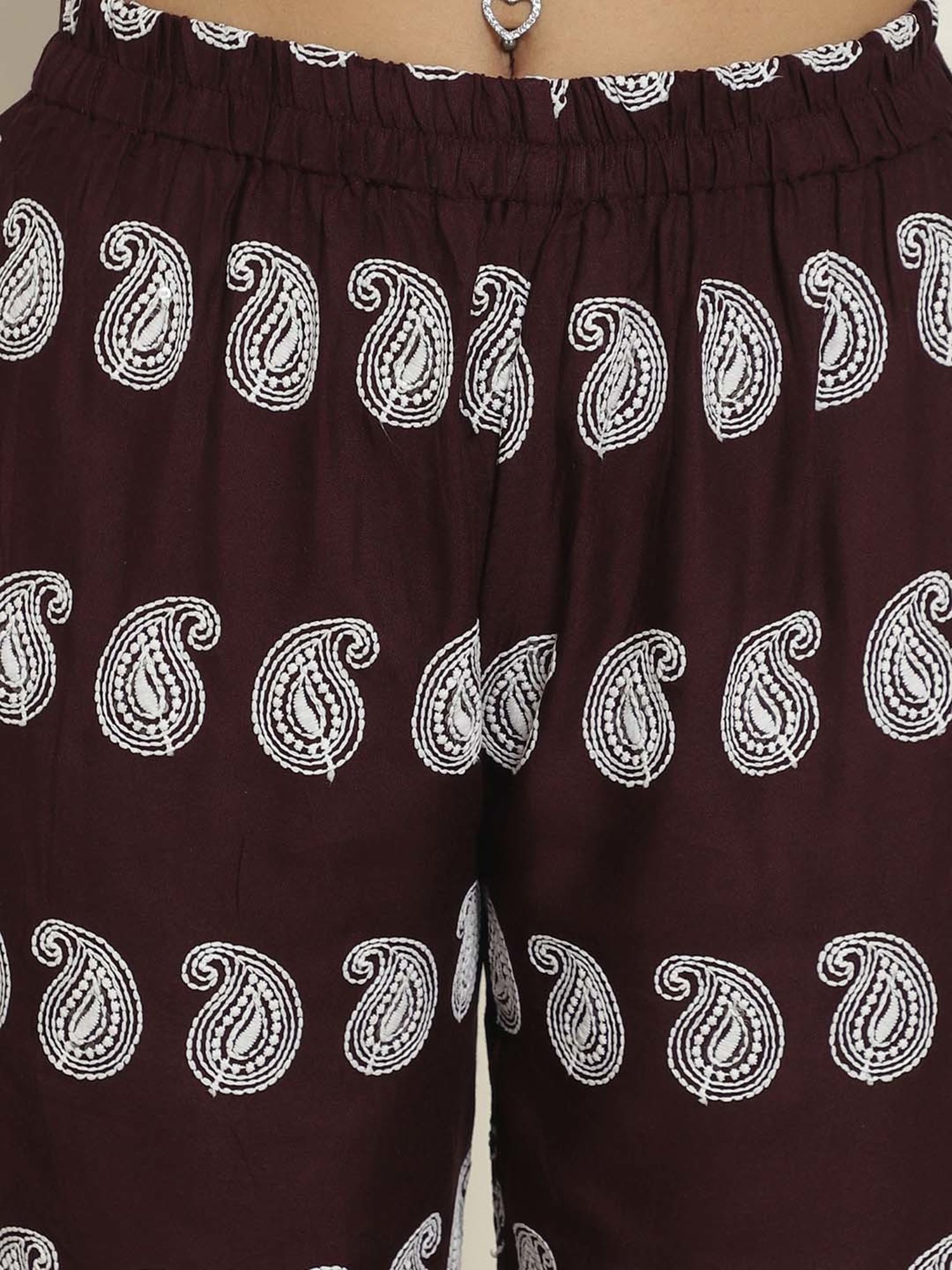 Indian Needle Purple Tunic & Pant Set