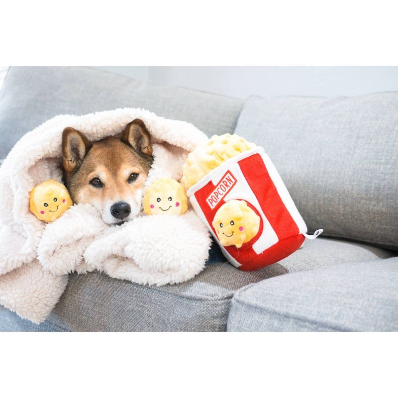 ZippyPaws Burrow Popcorn Bucket Dog Toy