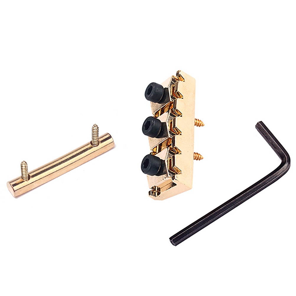 String Retainers Set Locking Nut String Tension Bar for Guitar Floyrose Bridge (Golden)