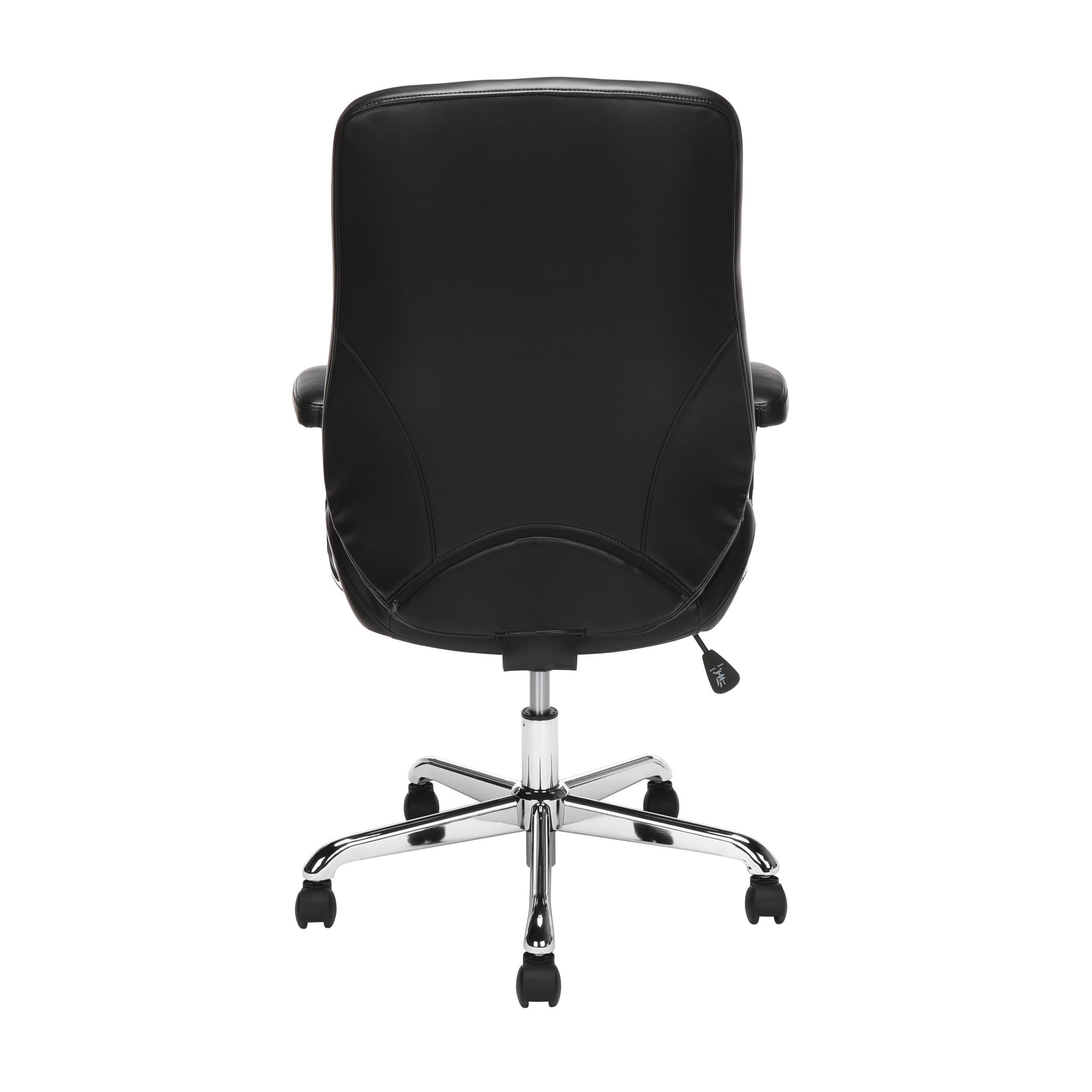 OFM Office Chair, Mid Back Leather Task Chair, in Black (730-L-BLK)