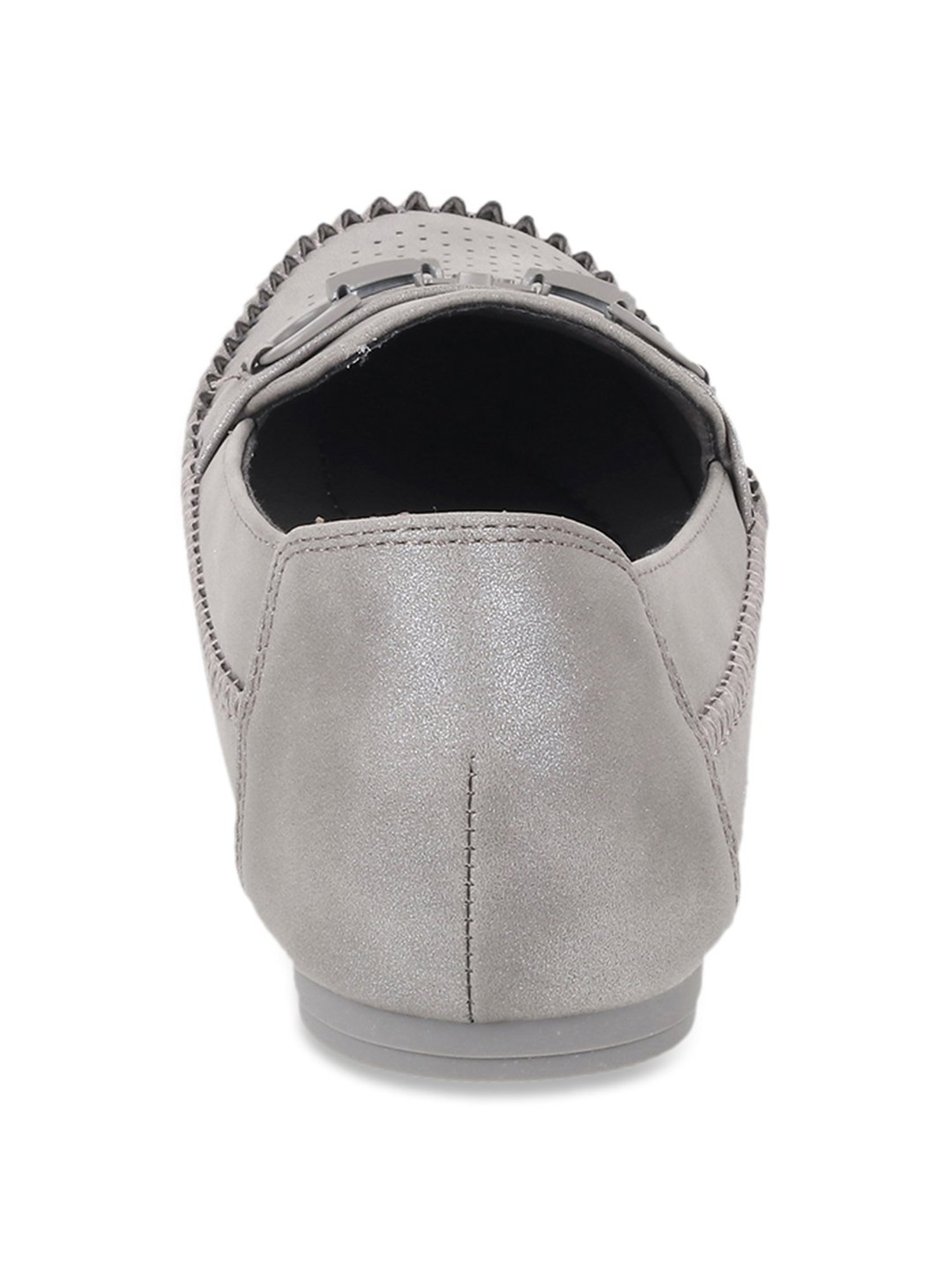 Mochi Women's Grey Casual Loafers