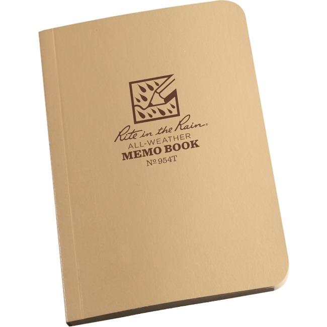 RITE IN THE RAIN 954T All Weather Memo Book,Univ,3-1/2 x 5 in.
