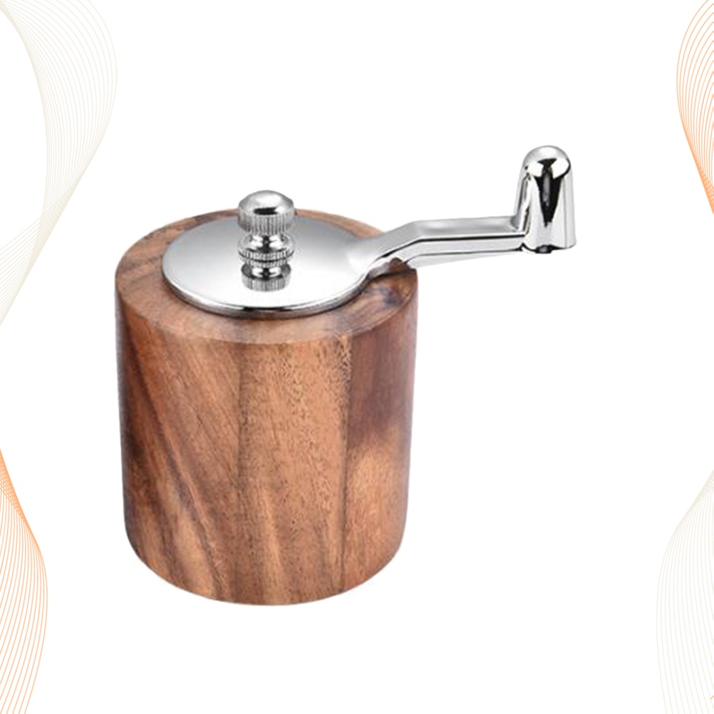 Wooden Pepper Spice Mill Grinder and Salt Shaker Manual Pepper Grinder Kitchen Grinder Tool Spice Jar Seasoning Bottle (Grinder)