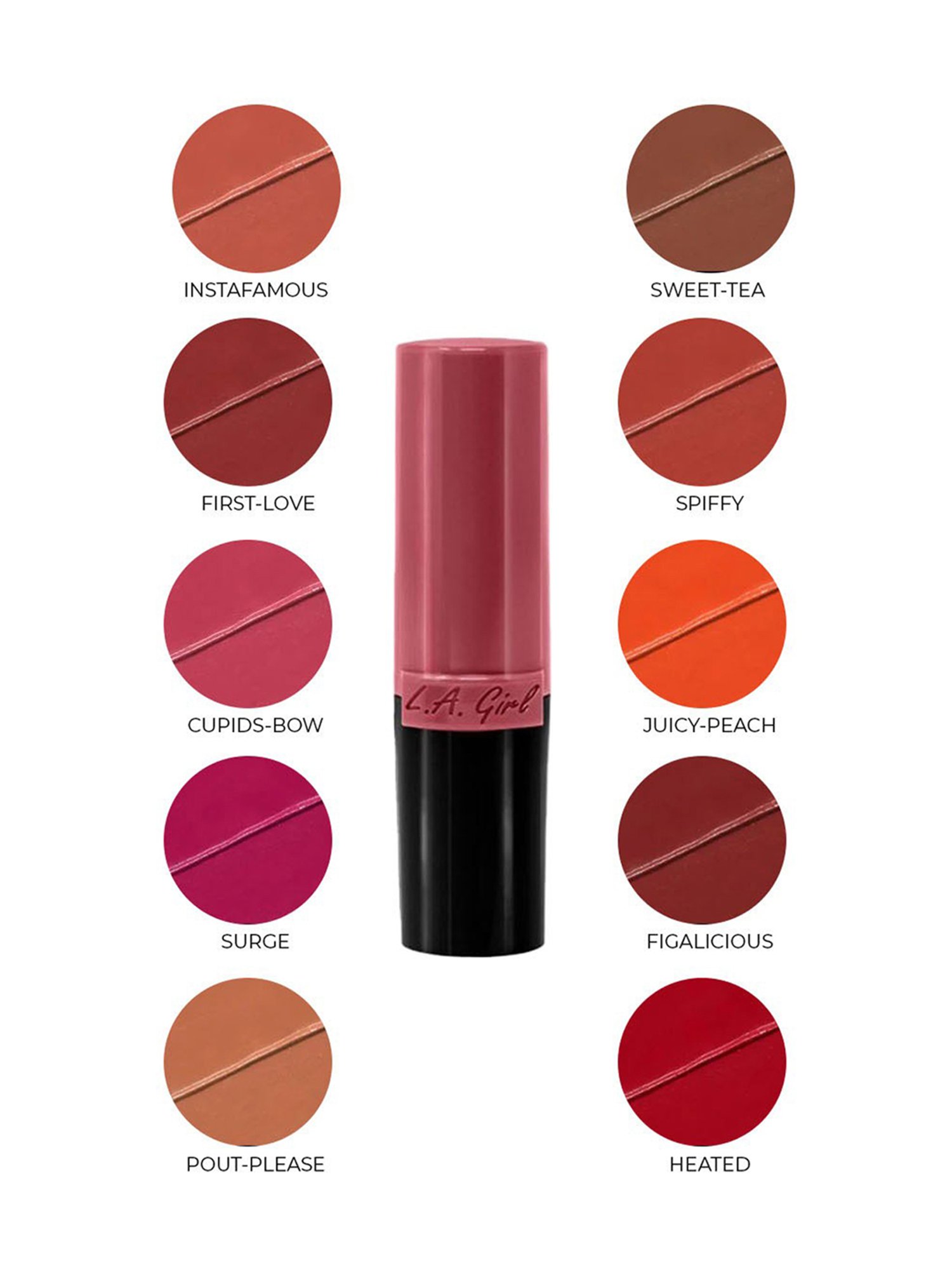 L.A.Girl Pretty & Plump Lipstick First Love - 3.2 gm