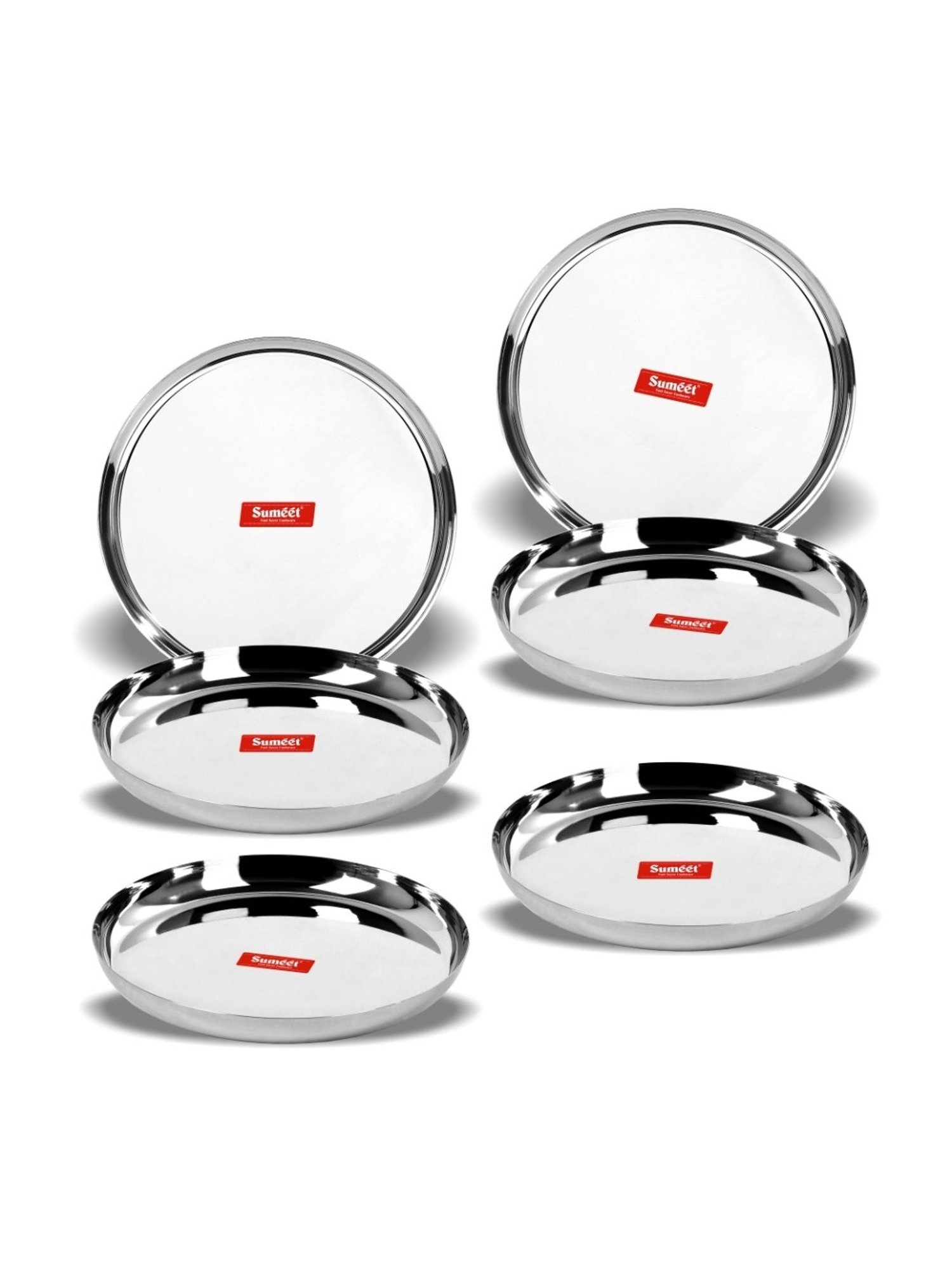 Nestasia Premium Quality Mandala Yellow Spiral Printed Square Shaped Ceramic Plate With Handle