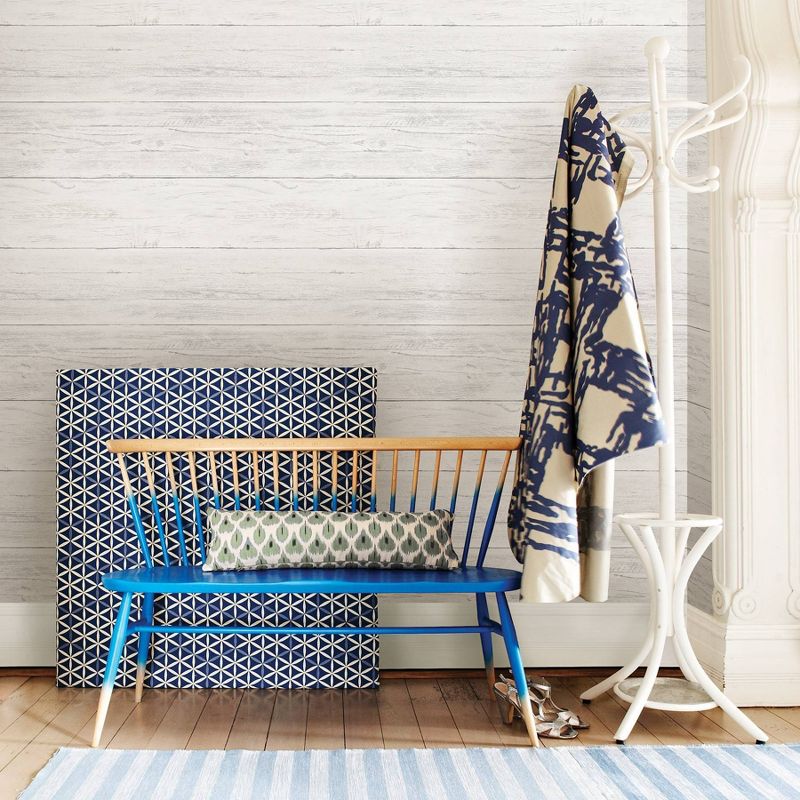 NuWallpaper Shiplap Peel & Stick Wallpaper White