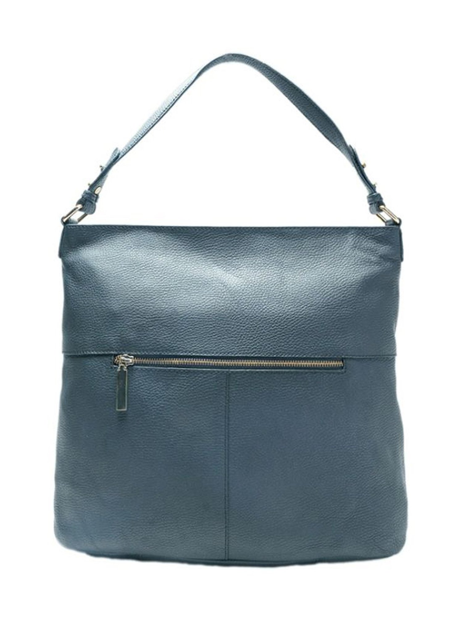 RI2K London Blue Leather Large Shoulder Bag