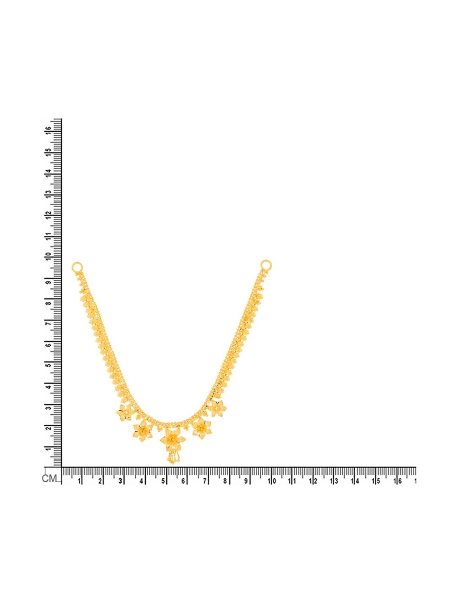 Waman Hari Pethe Jewellers 22k Gold Necklace Set for Women