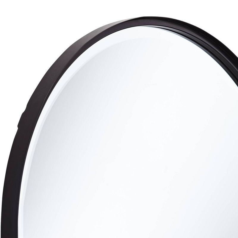 Uttermost Clara Matte Black 24" x 39" Arch Top Mirror