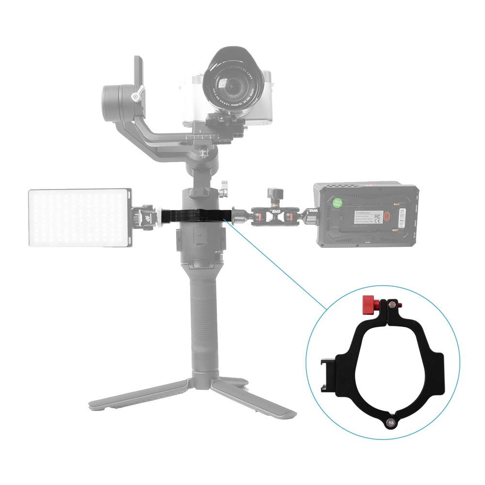 Gimbal Stabilizer Metal Extend Adapter Ring Compatible with DJI Ronin SC for Mounting Monitor Microphone LED Light