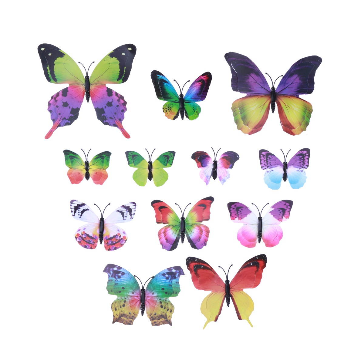 12PC Magnet Simulation 3D Rainbow Double Layers Decoration Refrigerator Sticker for Office Home Decoration