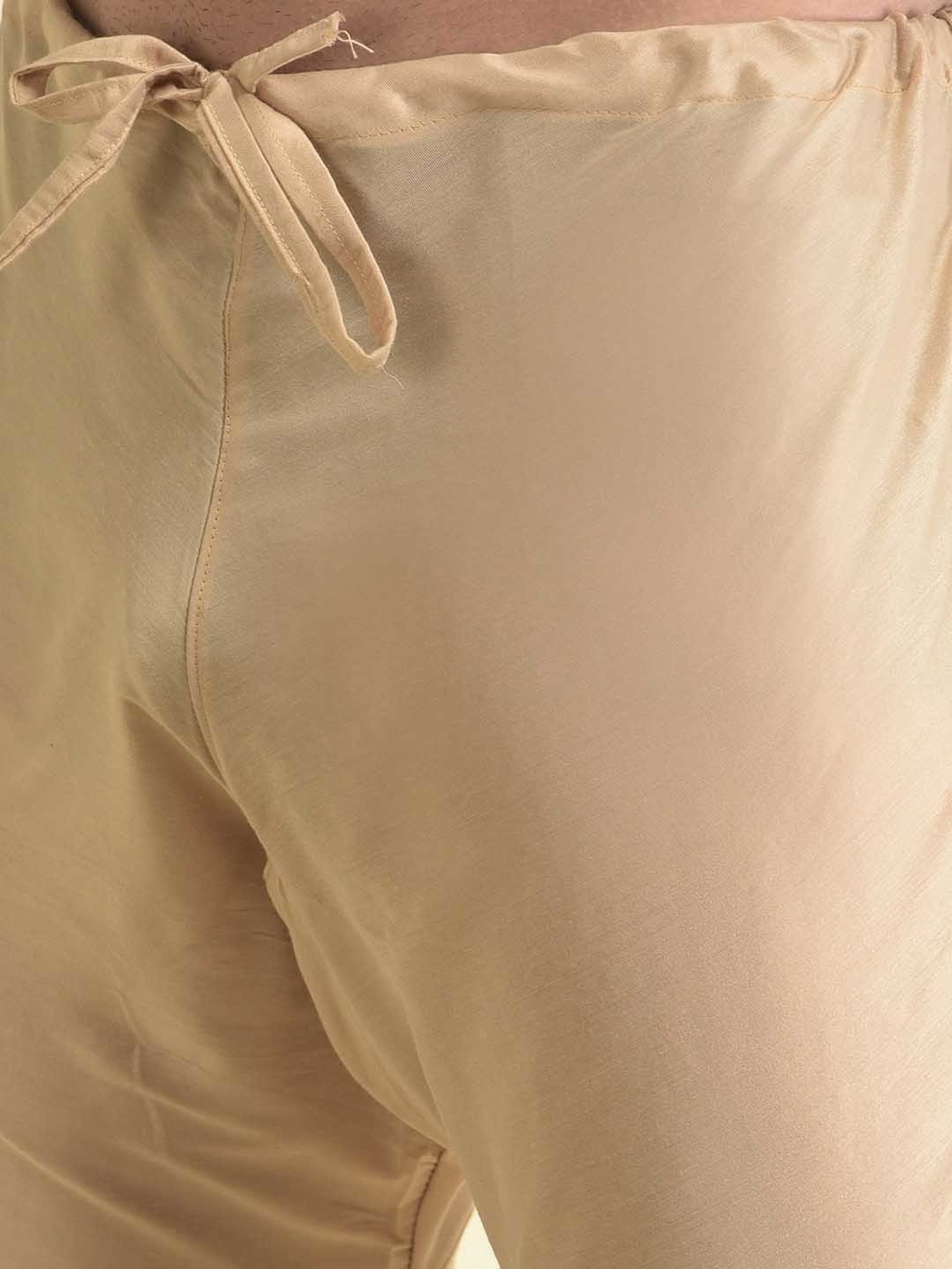 TABARD Maroon & Beige Regular Fit Embroidered Kurta & Churidar Set