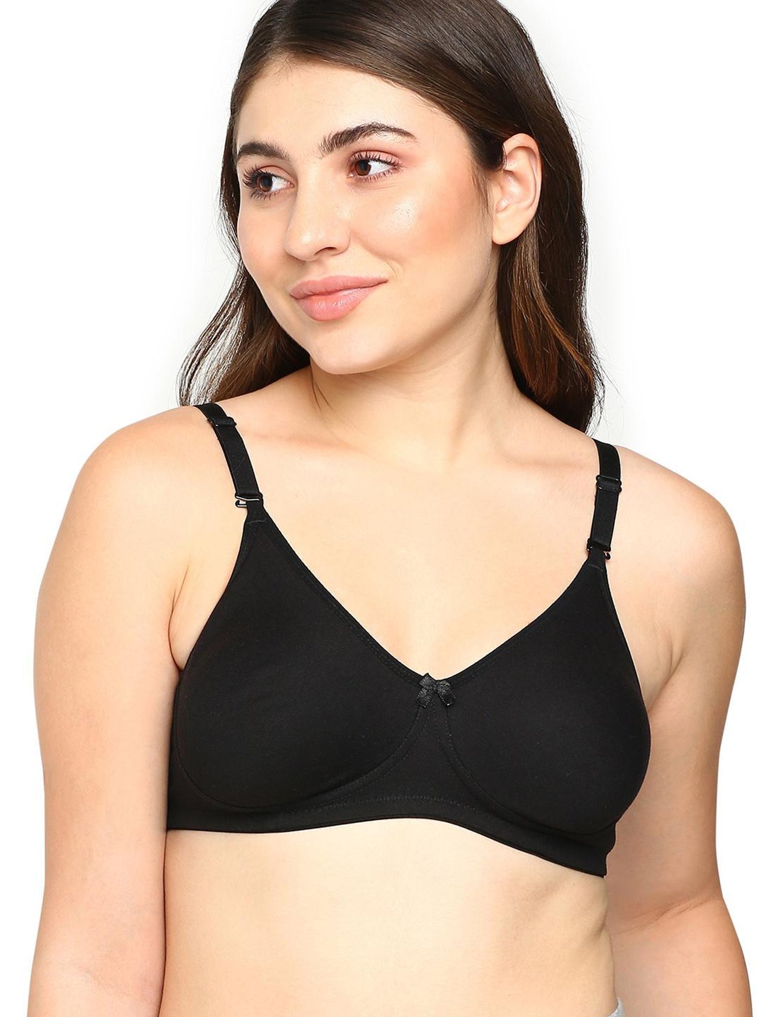 BLOSSOM Black Medium Coverage T-Shirt Bra