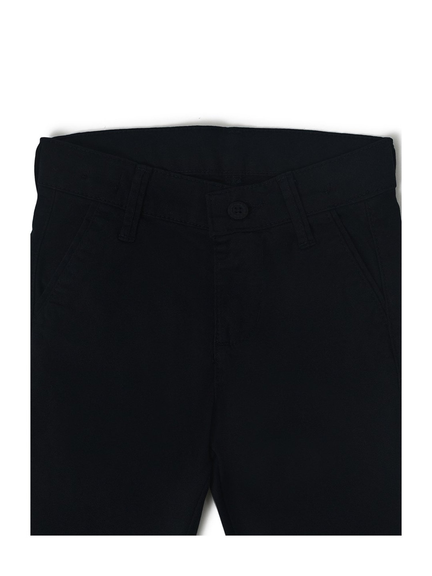 MiArcus Boys Black Solid Trousers