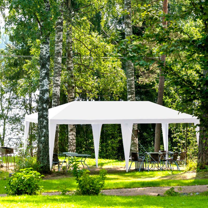 Caravan Canopy Domain 10 x 20 Foot Straight Leg Instant Canopy Tent Set, Black