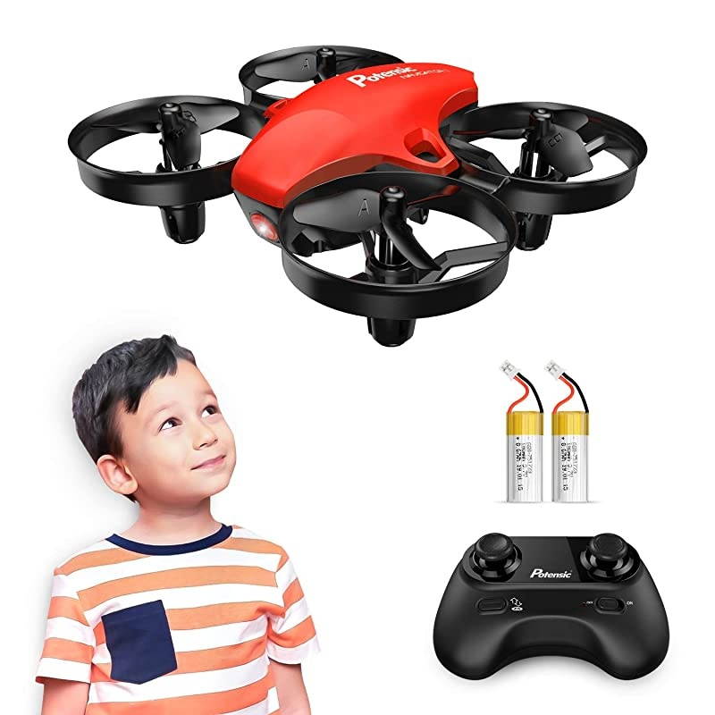 Mini Drone  Upgraded A20 RC Nano Quadcopter 24G 6 Axis Altitude Hold Headless Mode Safe and Stable Flight Extra Batteries and Remote Control Aircraft Mini Drone for Beginners amp Kids Red