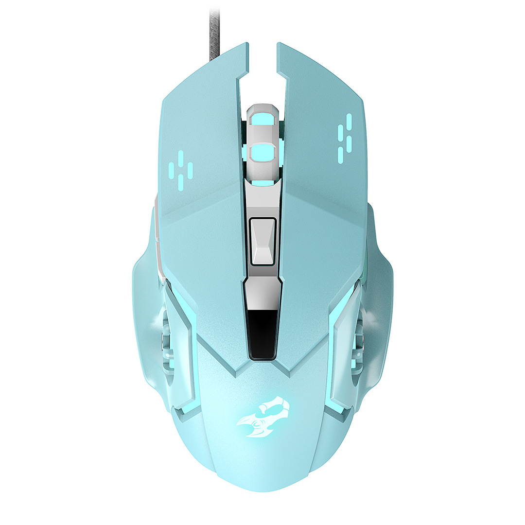 E-sports Mechanical Gaming Mouse 2400DPI Wired Optical Mouse 6 Key Colorful Breathing Backlight for Home Office Business