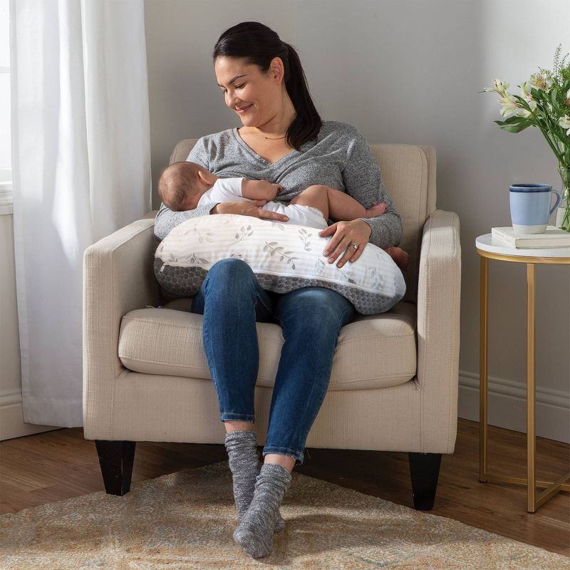 Boppy Original Nursing Pillow Cover - Gray Gold Giraffes