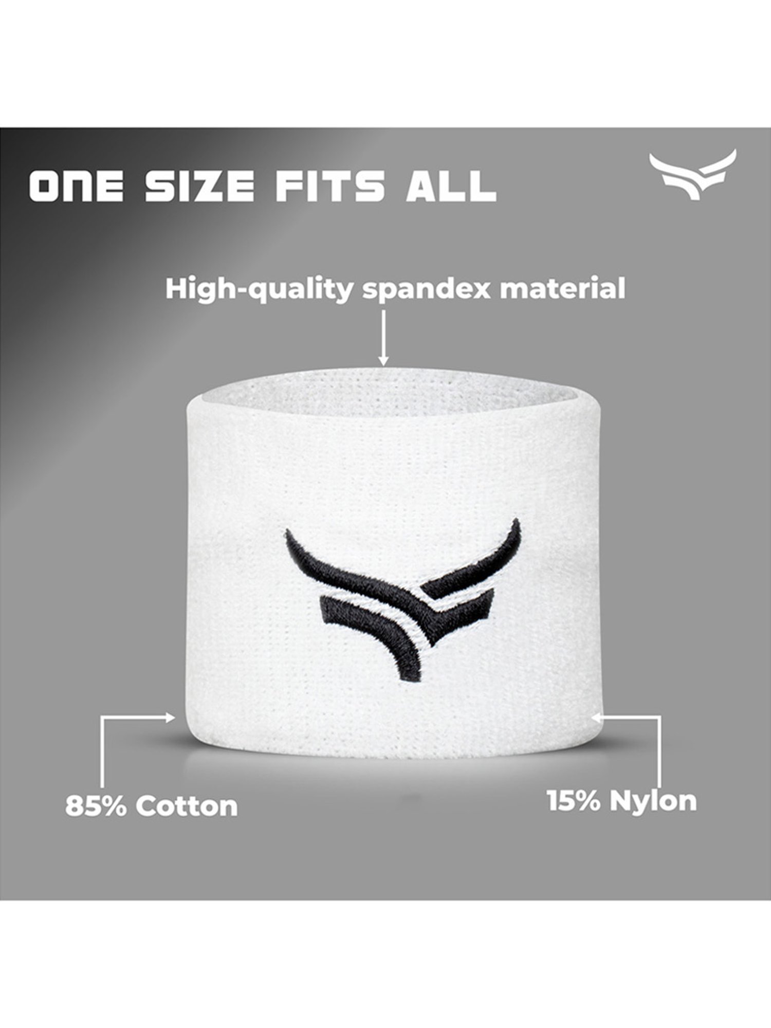 Xtrim Unisex Hand/Wrist Band (White) Size - Free Size