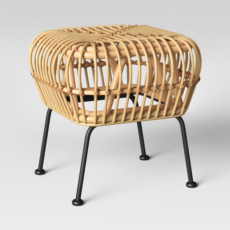 Rhea Small Rattan Ottoman - Assembly Required - Opalhouse™