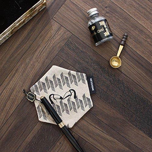 NessHome Neoprene Non-Slip Multi Purpose Desk Pad, 25"x17" (Herringbone Wood)