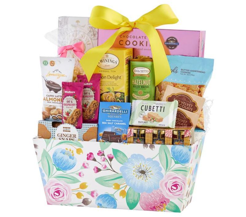 1-800-Baskets Tea, Cookies and Snacks Gift Basket for Women - Grand