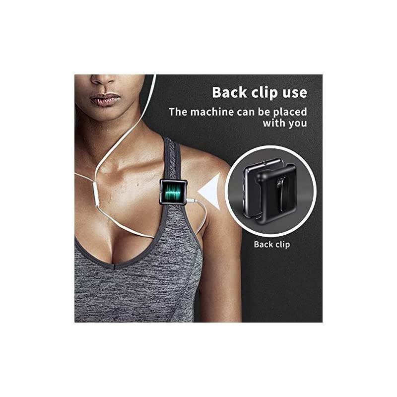 Sport Music Clip, 8GB Bluetooth MP3 Player with FM Radio/Voice Record Function,Touch Screen Player,Max Support up to 128GB, Black