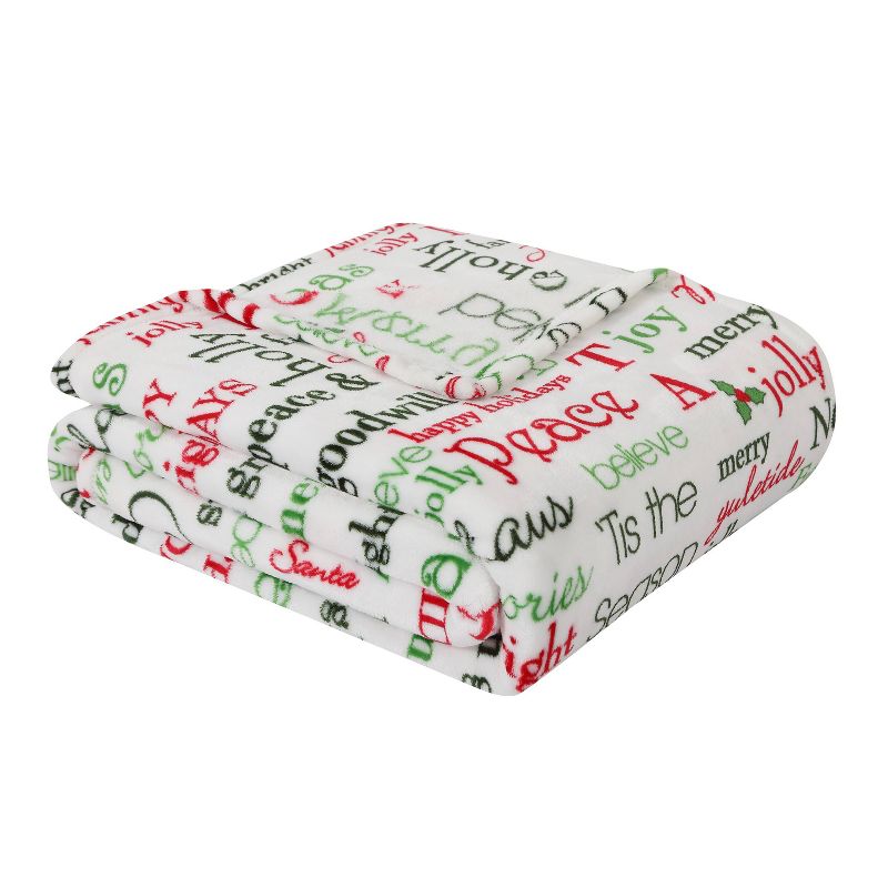 50"x60" Holly Joy Printed Throw Blanket Multi - VCNY