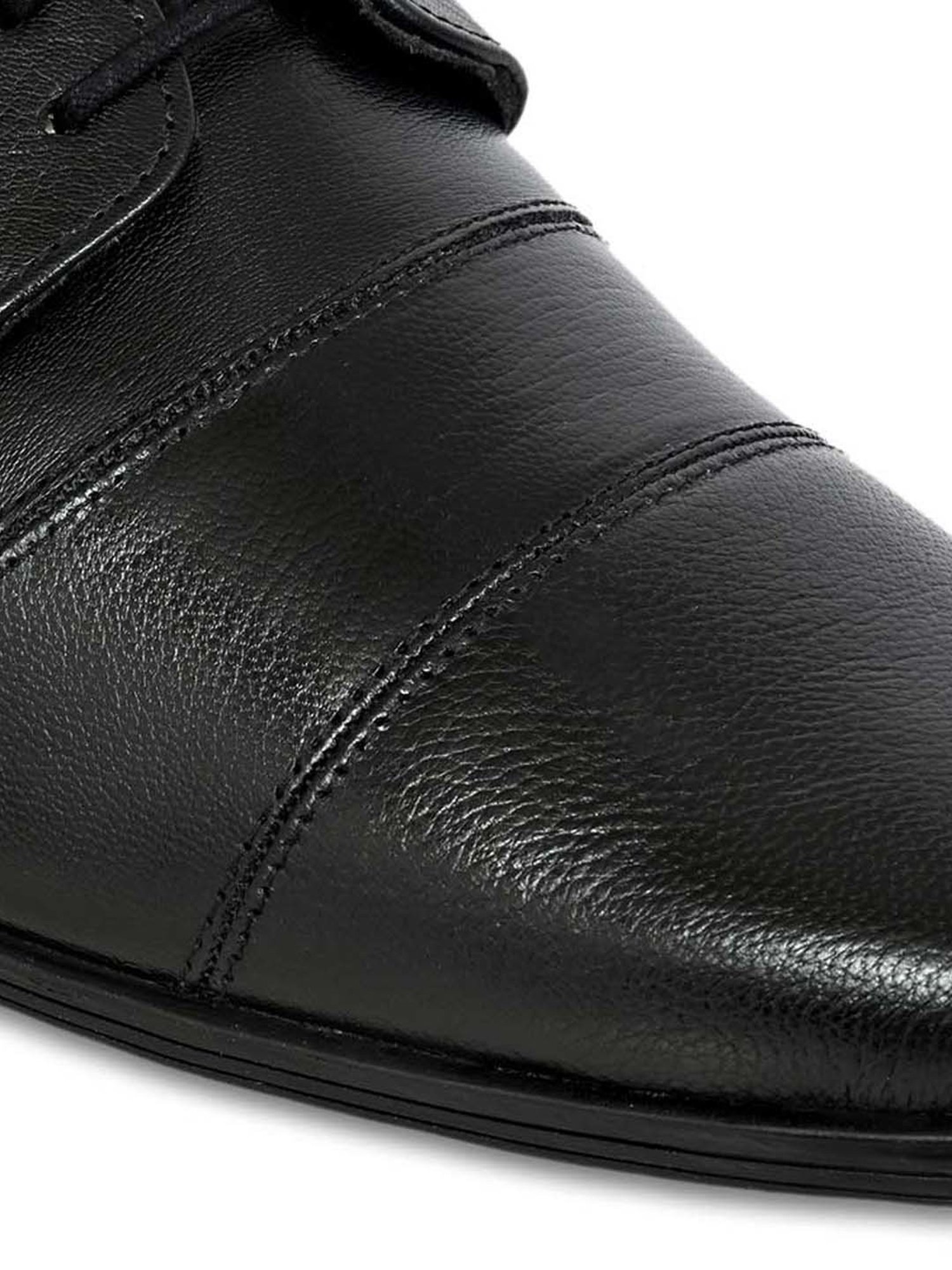 Allen cooper Men's Black Derby Shoes