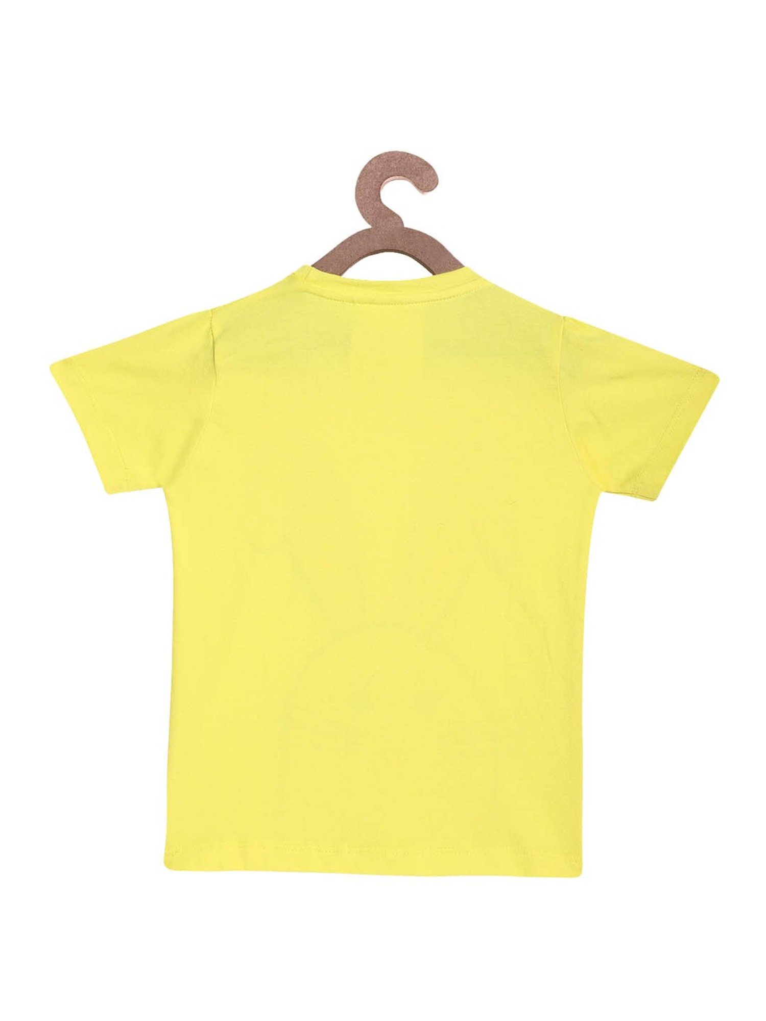 Lazy Shark Kids Yellow & white Printed  Top with  Shorts