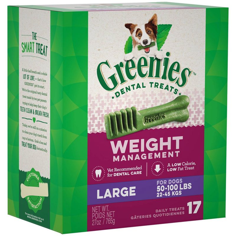 Greenies Weight Management Large Chicken Dental Dog Treats - 17ct