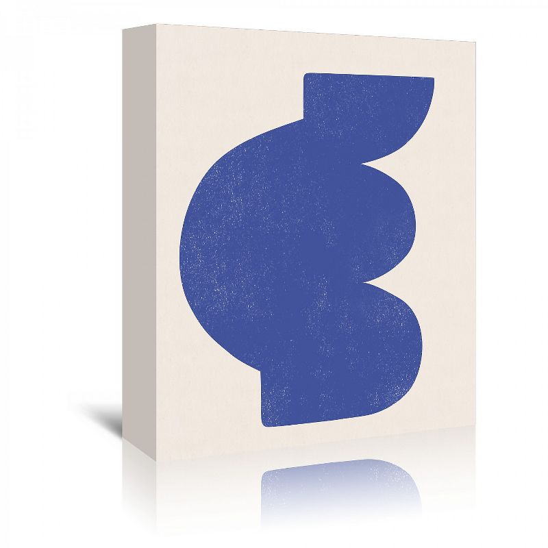 Americanflat Abstract Blockprint Blue by Roseanne Kenny Wall Art Canvas - 11" x 14"