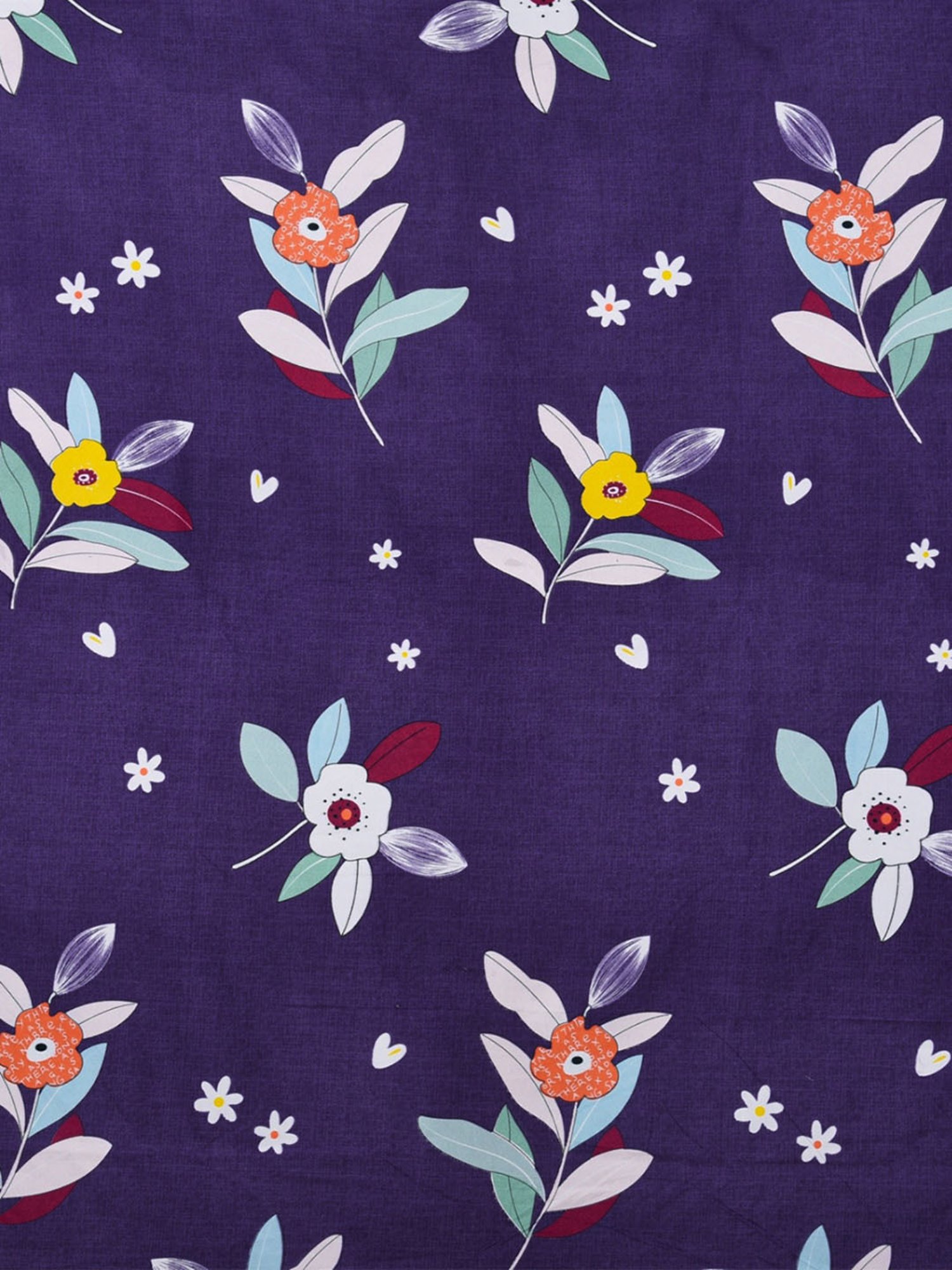 Romee Blue Microfibre Floral Bed Sheets