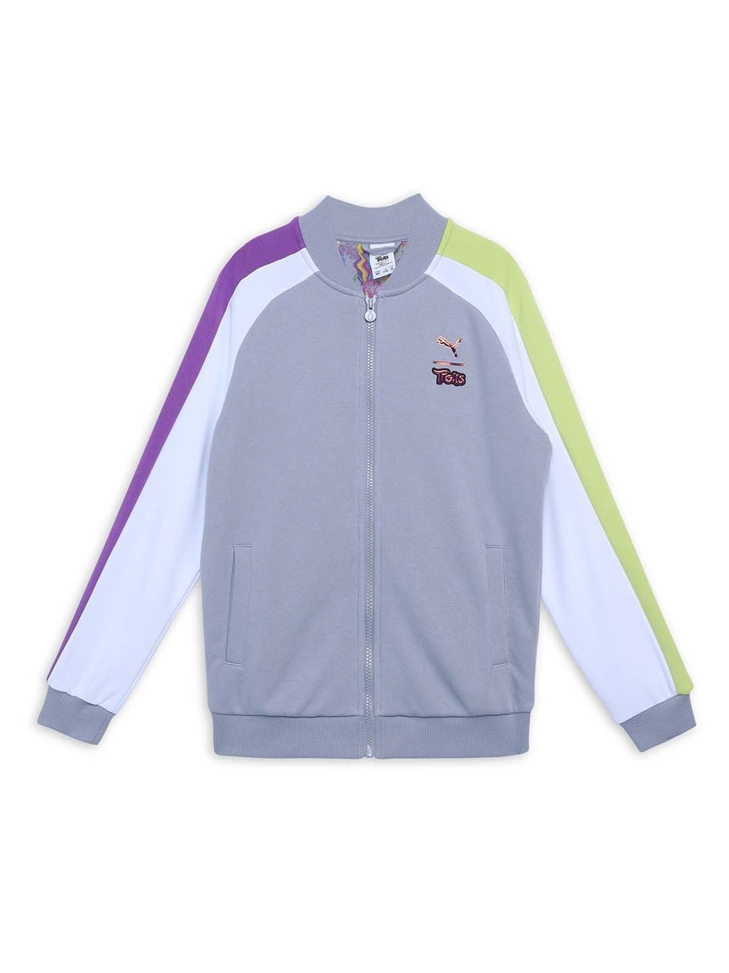 Allen Solly Junior Navy & Green Color Block Full Sleeves Jacket