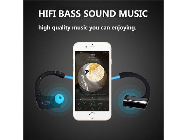 AutofeelSunriseoffice Sport Bluetooth Earphones Wireless Headphones Running Stereo Headset Sweatproof Active Noise Wireless Earphone With Mic Headset