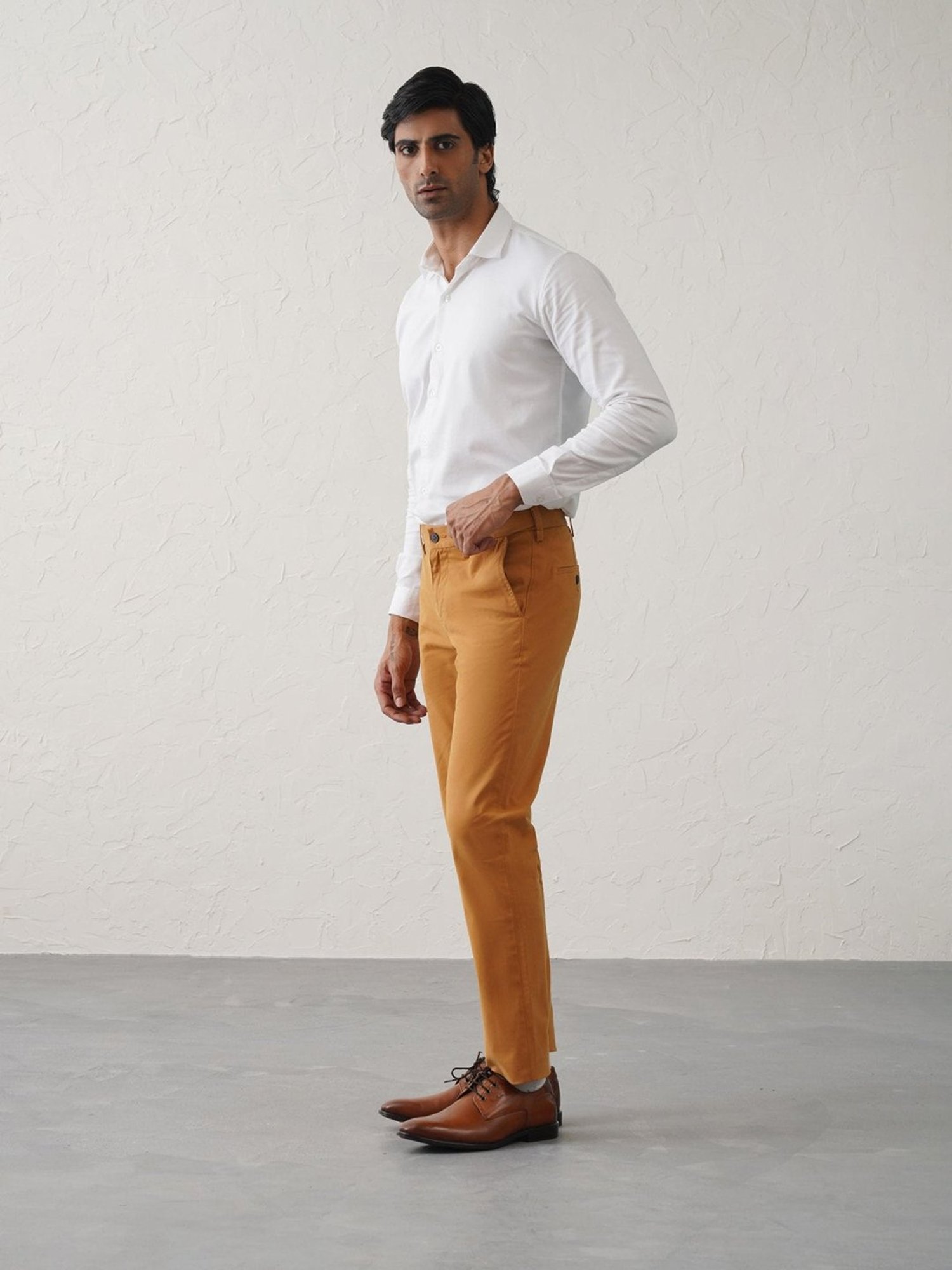 MinusOne Camel Regular Fit Chinos