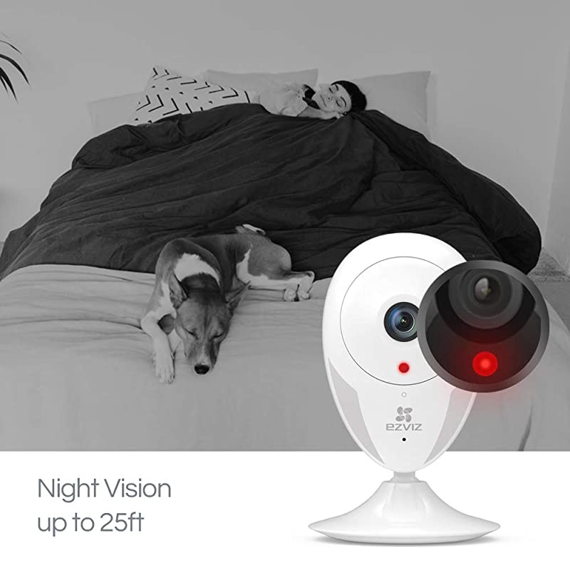Indoor Security Camera 1080p FHD Motion Alert Night Vision BabyPetElder Monitoring 135&deg; Wide Angle 24G WiFi 2Way Audio Smart Home IPC Works with Alexa Google IFTTT iOS Android App WH CTQ2C